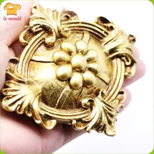 LXYY MOULD new retro scented candle soap mold fondant decoration cake mold brooch silicone mold