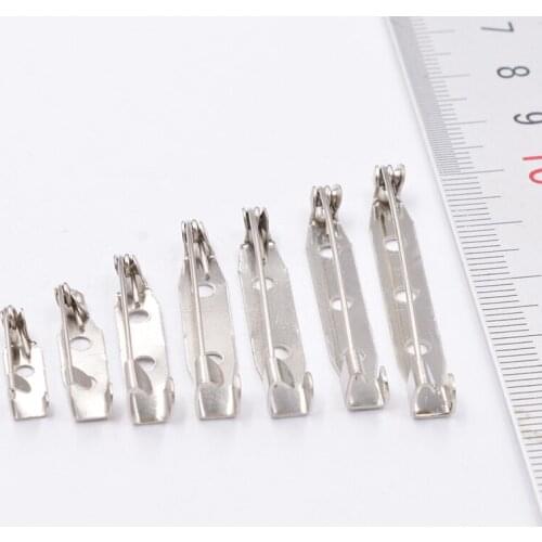 50pcs/lot 15 20 25 30 38 mm Metal Brooch Base Brooch Settings Blank Base Bezel DIY Brooch Pins Accessories For Jewelry Making