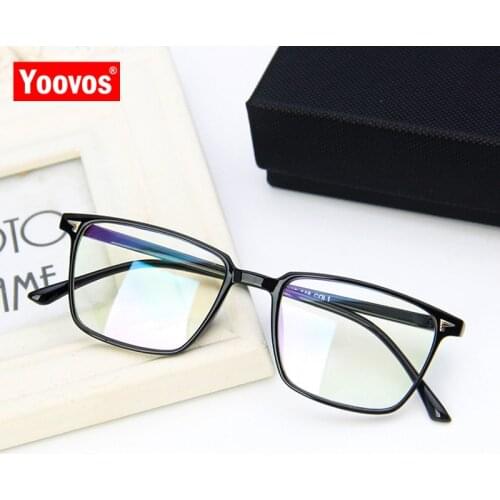 Yoovos Glasses Men/Women 2021 Retro Glasses Frame Square Vintage Eyeglasses Men Luxury Rimless Okulary Optical Gafas De Hombre
