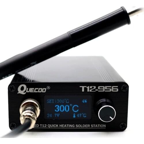 T12-956 SC OLED 1.3-screen soldering iron 4-core soldering station with P9-plastic handle automatically shut down and sleep