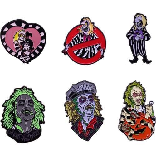 Retro 80s antasy comedy horror film brooch pin chill ghost badge Halloween gift