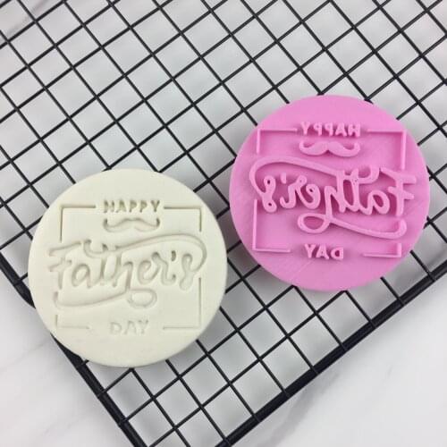 Happy Fathers Day #1 Cookies Seal Baking Tools Cake Mould Flipping Birthday PLA 3D Customization