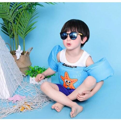 Baby Boys Girls Life Vest Cartoon Toddler Float Surfing Arm Bands Float Swimming Ring Pool Infant Kid Swimming Jacket Buoyancy