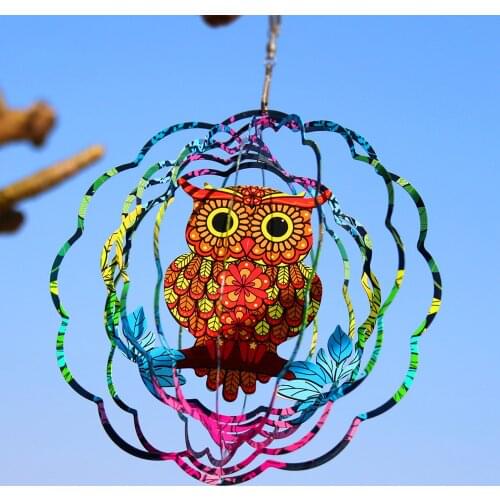 Outdoor 3D Metal Whirligig ing Wind Spinner Home Garden Yard Patio Decor