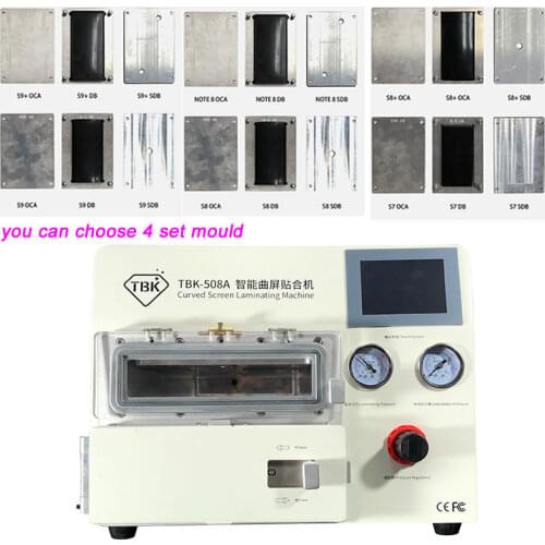 TBK-508A Touch Screen Curved Screen Vacuum Laminating and Debubble Machine LCD Edge OCA Laminator For Samsung iPhone iPAD