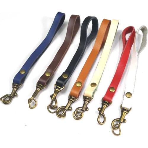 Womens Wallet strap Genuine Leather black bag strap DIY bag accessories leather wrist strap small clutch bag Bag pack Strap