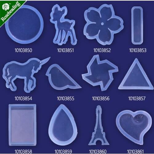 1PC Animals Tower Silicone Mould DIY Resin Necklace Craft Jewellery Making Mold