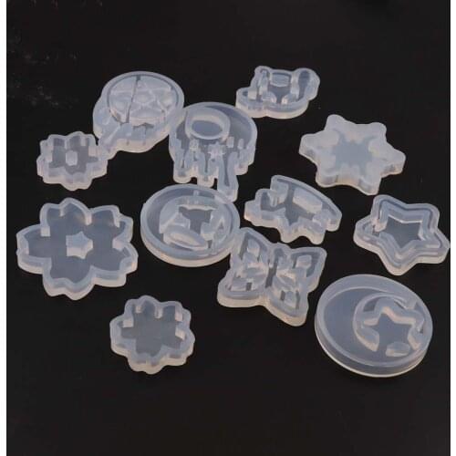 12Style Transparent Flower Horse Snowflake Elf Star Butterfly Silicone Special Mould For Resin DIY Handmade Silicone Craft Molds