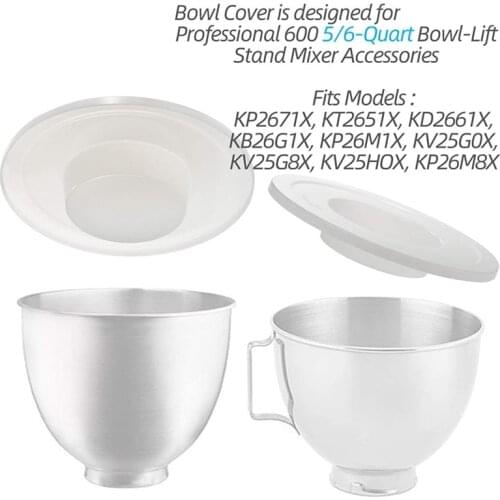 2Pack)- Mixers Bowl Covers for KitchenAid 5/6 Quart Bowl Fermentation Lid -Lift Models KV25G and KP26M1X KSM150