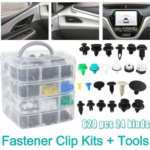 620pcs/Set Universal Car Fasteners Clips Auto Trim Panel Engine Repair Clips