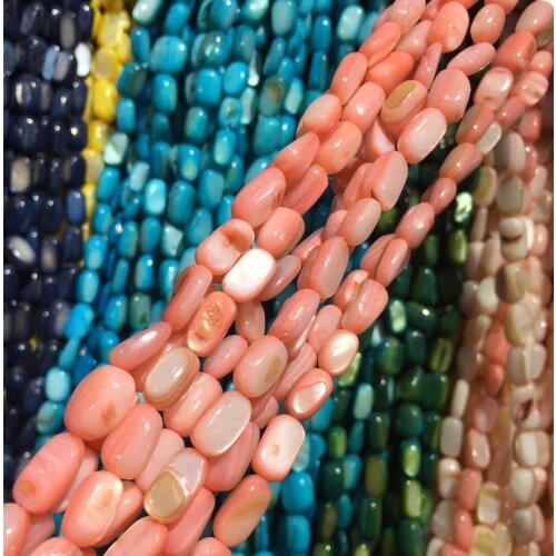 6x10mm irregular round shape natural shell beads small loose beads making jewelry bracelets and necklace