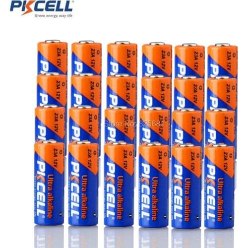 24Pcs PKCELL 23A Battery 12V L1028 MN21 V23GA MN21 VR21 A23 Super Alkaline Dry Battery For Doorbell Lighter Rolling Shutter Door