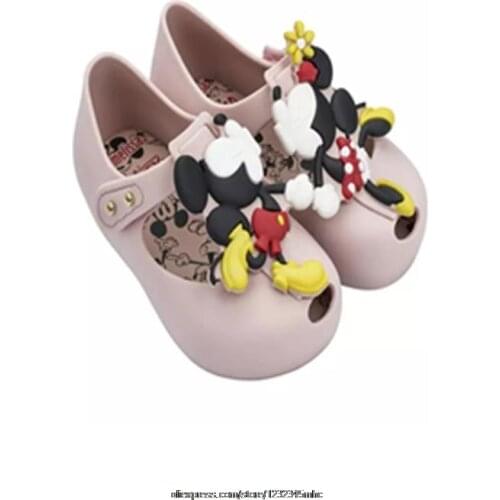 New Mini Mickey Jelly Shoes Cartoon Childrens Sandals Mickey Head Girls Shoes Minnie Sandals Melissa Kids Shoes