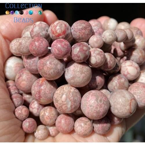 Natural Stone Dull Polish Rose Red Agates Round Bead For Jewelry Making 6-10 MM DIY Bracelets Accessories Wholesale 15"