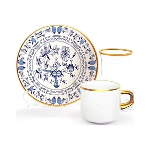 Drop Focus Tea Coffee Set 18 Pieces Blue