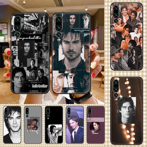 The Vampire Diaries Damon Salvatore Phone case For Huawei P Mate P10 P20 P30 P40 10 20 Smart Z Pro Lite 2019 black fashion shell