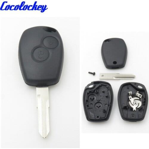 Cocolockey Remote 2 Buttons Auto Car Key Fob Shell Cover Case For Renault Kangoo Modus Master NO LOGO