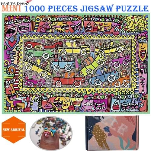 MOMEMO Abstract Painting Wooden Jigsaw Puzzle 1000 Pieces Adults Assembling Puzzle Games Kids Educational Toys Nice Gifts