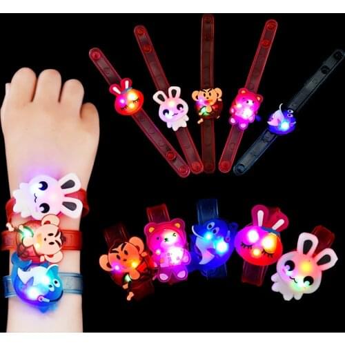 Kids Strap With Luminous Toys For Children Creative Cartoon Flash Watch Wristband LED Light-up Show Party Toys Boys Girls Gifts