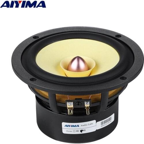 AIYIMA 1Pc 5.25 Inch Full Range Sound Speaker 4 8 Ohm 50W Aluminum Cone Bullet Speaker Bookshelf Hifi Home Theater Loudspeaker