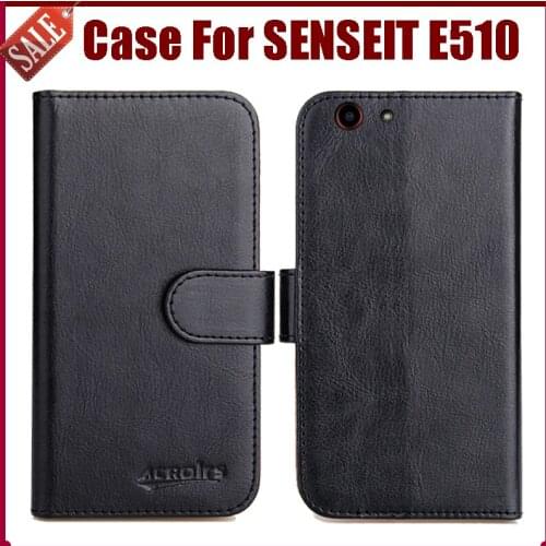 Hot Sale! SENSEIT E510 Case New Arrival 6 Colors High Quality Flip Leather Protective Phone Cover For SENSEIT E510 Case