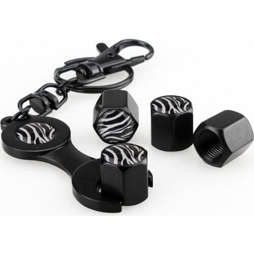 Wrench Keychain + 4Pcs For Suzuki Swift Vitara Jimny Samurai Anti-theft Cover Dustproof Moto Bicycle Valve Caps Wheel Tyre Parts