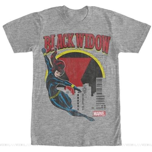 Mens Black Widow Web Slinger T Shirt New T-Shirt Men Fashion Short-sleeved T Shirts
