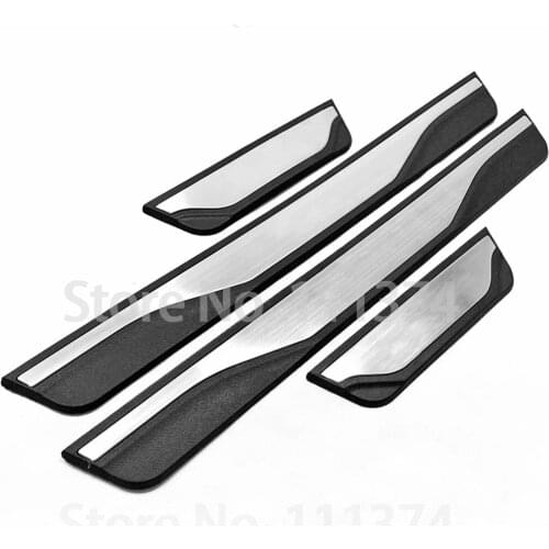 Stainless Door Sill For Hyundai KONA Electric EV 2018 2019 2020 Scuff Plate Cover Protector Trim Car Styling Accessory