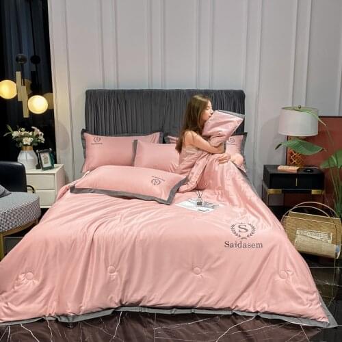 New Luxurious Washable Silk Summer Quilt Ice Silk Air-Conditioning Quilt Cool Summer Quilt Summer Home Hotel Thin Quilt