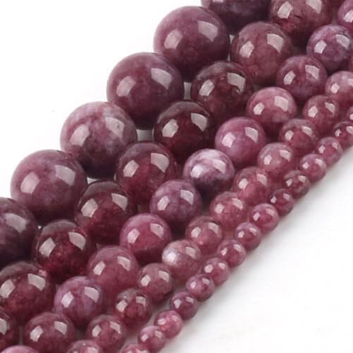 Wholesale Natural Stone Purple Mica Loose Beads 6 8 10 12mm For Jewelry Making DIY Bracelet Necklace Ear Stud Accessories