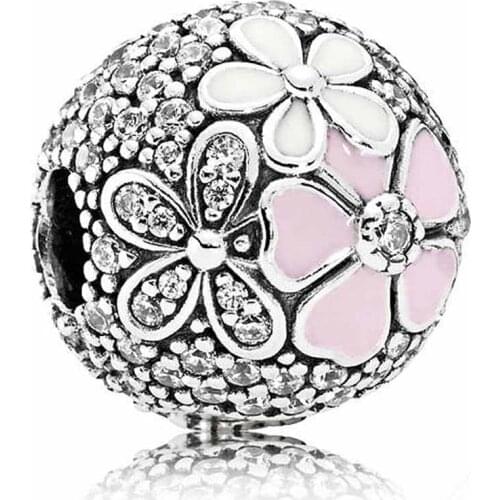 Original Poetic Blooms Fixed Clip Lock Stopper Beads Fit 925 Sterling Silver Bead Charm Europe Bracelet Bangle Diy Jewelry