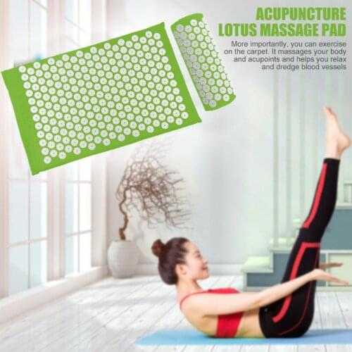 Practical Acupoint Massage Cushion with Cotton Bag Non Woven Sponge Acupuncture Yoga Mat and Pillow for Relieving Stress
