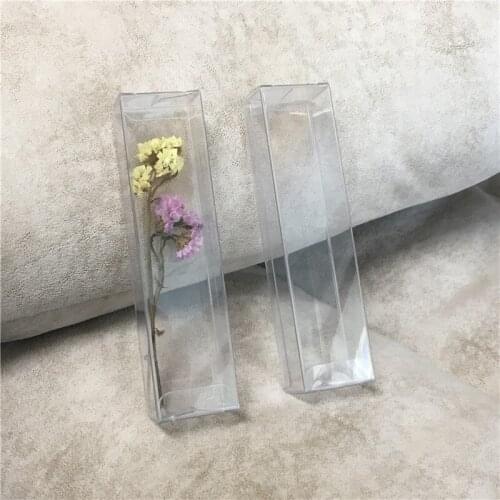 50 Pieces Of 3x4x16cm Transparent Pvc Material Waterproof Box, Exquisite Product Packaging Box, Holiday Gift Box Display Box