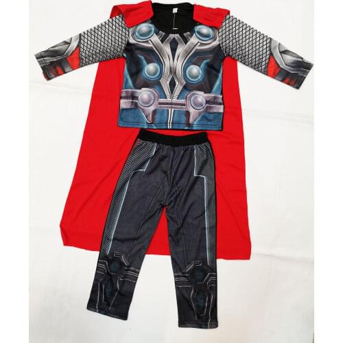 Retail-Halloween Digital printing costumes Boy Thor: The Dark World Cosplay clothing Role-playing boy The thor model clothing