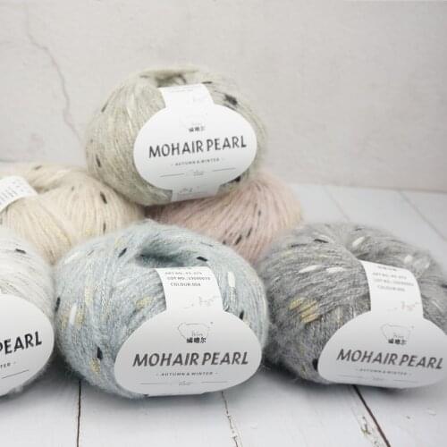 879Gold silver silk Segment dyed mohair Scarf coat sweater silk