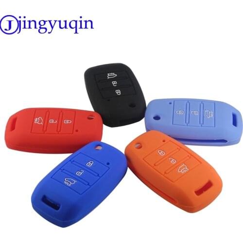 3 Buttons Silicone Car Remote Flip Key Cover Case Fob Shell Holder for KIA Sorento Cerato Rio K2 Sportage Optima K5 Soul