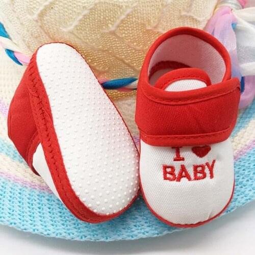 Infant Baby Shoes Lovely Love Sneakers Boys Girls Infant Toddler First Walker 3 Sizes 0-18 Months