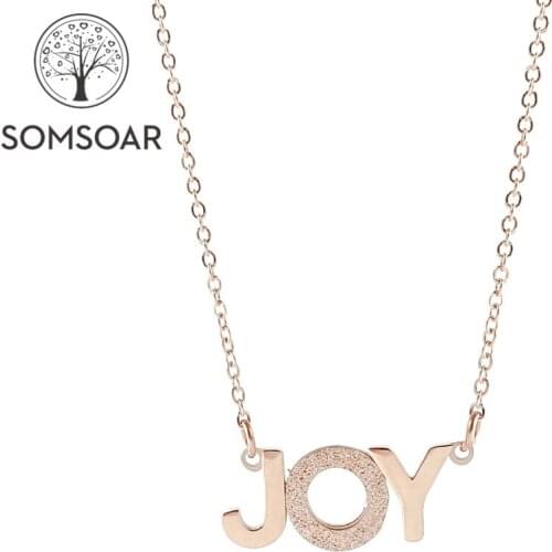 Somsoar Jewelry JOY Spark "O" shining Disc Pendant Necklace Customization joy Chain Necklace for PRESELL 50pcs/lot