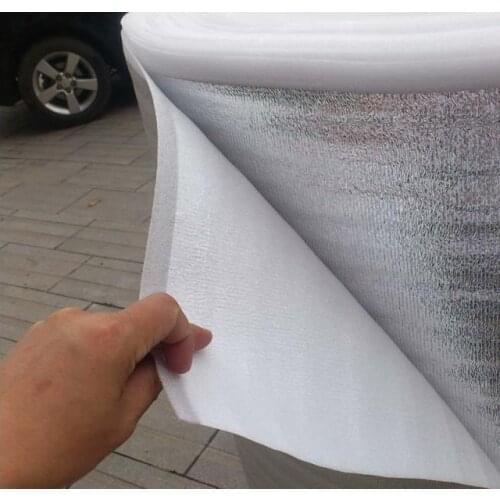 Thickness 3mm-4mm reflective film bubble cotton, food, floor, roof insulation material,Moistureproof , shockproof,length 4m