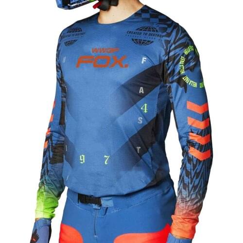 Mens team jersey Long sleeve Enduro bmx moto MTB motocross jersey Maillot Hombre DH MX Cycling Downhill jersey riding