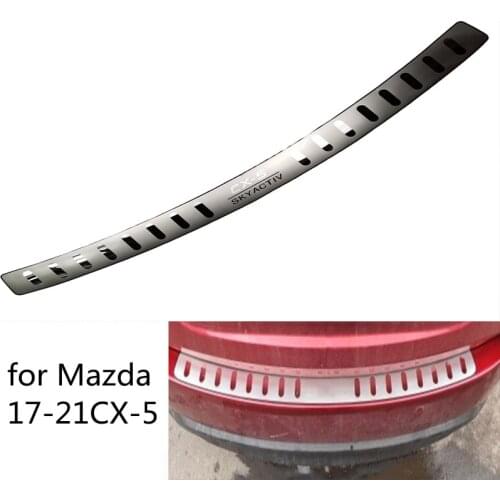 For Mazda CX-5 2017 2018 2019 2020 2021 Door Sill Stainless Steel Rear Bumper Protector Trunk Guard Tread Plate Trim