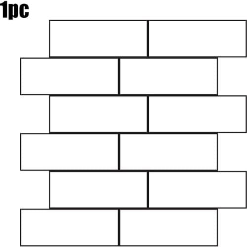 1Pc/10Pcs 30*30cm Wall Sticker 3D Se-lf-Adhesive Kitchen White Wall Tile Stickers Bathroom Mosaic Stickers Peel