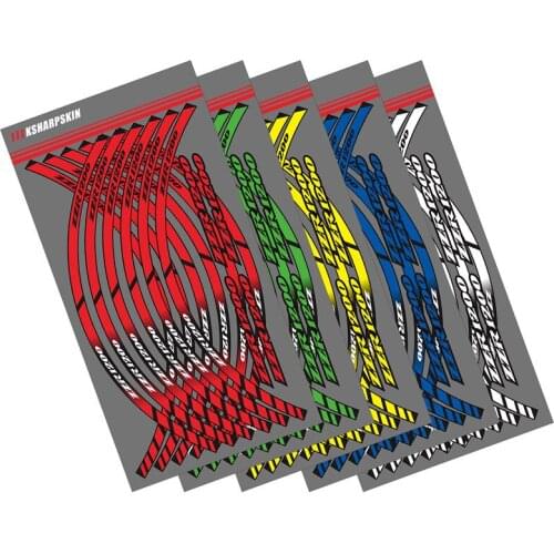 12 Strips Motorcycle Wheel Sticker Reflective Rim Stripe outer Rim Accessory Stickers For KAWASAKI ZZ-R1200 zz r1200
