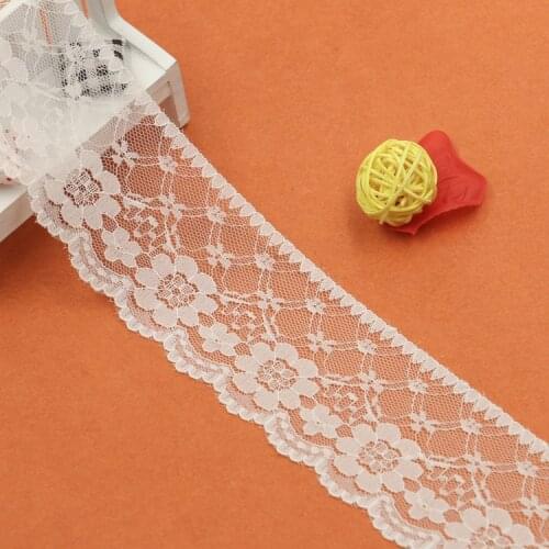 300Yards 6cm wide Handicrafts Net Lace Trim Ribbon Flat Lace Trim Gorgeous Wedding Crafts Sewing