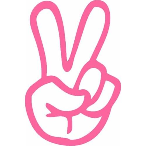 8.7CM*13CM Peace Sign Hand Vinyl Decal Car Sticker Decor Fingers Motorcycle Decals Car-Styling