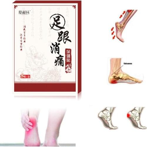 8pcs Herbal Heel Pain Plaster Pain Relief Patch Herbal Bone Spurs Achilles Tendonitis Patchsticker Foot Care Treatment Patches