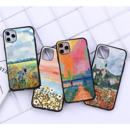 Art Oil Painting Cute Flower Case For Samsung Galaxy M51 M31s M31 A11 A30 A20 A50 A21 S A51 A71 Note 20 S20 Ultra S10 S9 S8 Plus