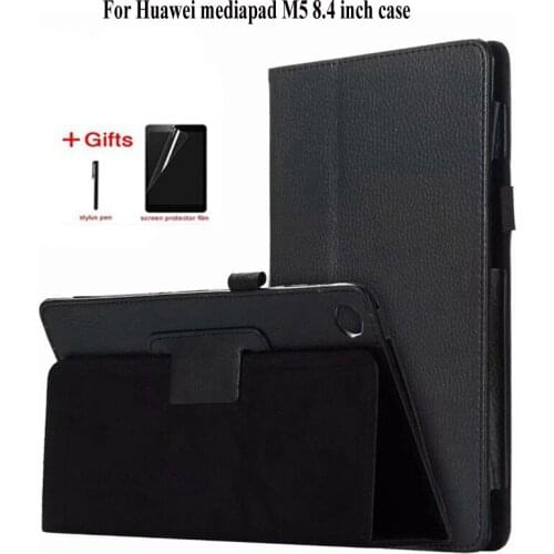 Litchi Stand Flip Case for Huawei MediaPad M5 8.4 inch SHT-W09 SHT-AL09 Tablet Funda Cover for Huawei MediaPad M5 8.4 Case