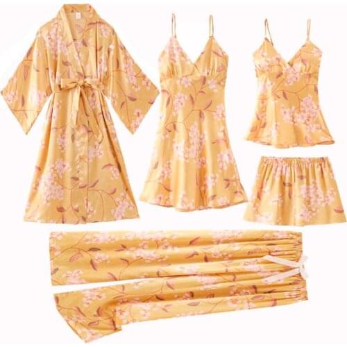 Thicken Flannel Women Kimono Bathrobe Gown Nightgown Winter Warm Coral Fleece Sleepwear Nightwear Casual Print Flower Homewear