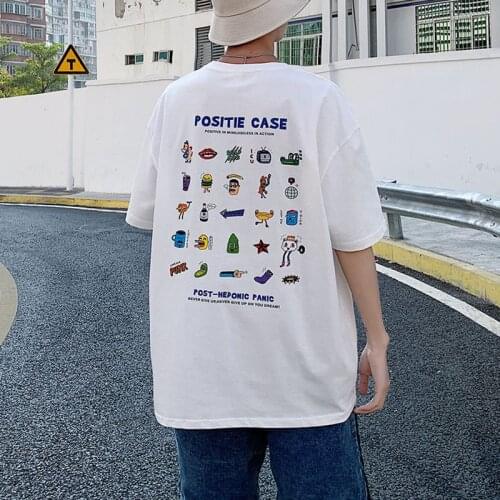 Men Japanese Harajuku Kawaii Graphic Printed T Shirts 2021 Summer Mens Casual Cotton Streetwear Fashion T Shirt Male Loose Tees